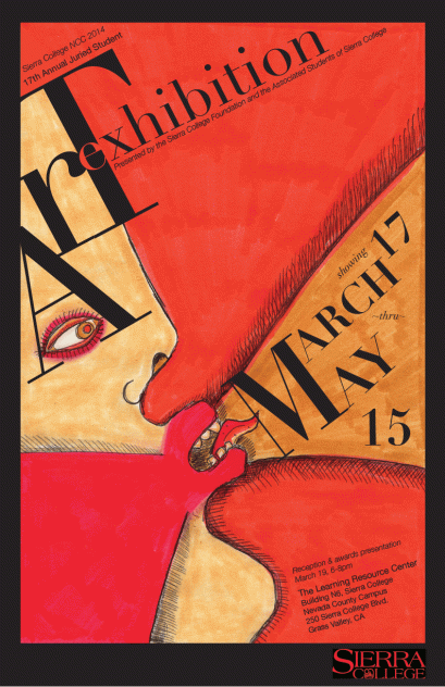 Design with original illustration for Sierra College poster contest